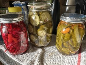 Pickles in jars
