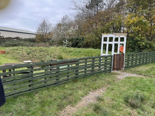 Panoramic of the finished fence line