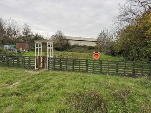 Panoramic of the finished fence line